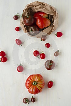 Organic tomatoes. Abundance