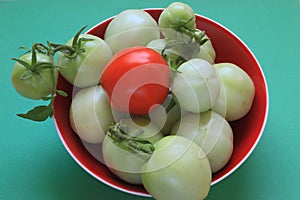 Organic tomatoes in bowl