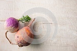 Organic turnip cooking background