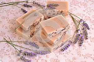 Organic vegan lavender soap for natural skin care and handmade wedding gifts favors