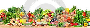 Organic vegetables and fruits