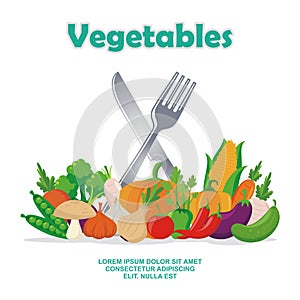 Organic Vegetables Vector, with new and lovely design