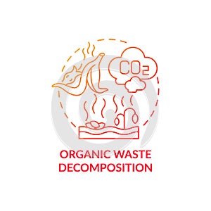 Organic waste decomposition concept icon