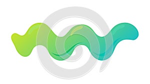 Organic Wavy Blob Shape Abstract Gradient Element, vector design Generative AI