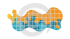 Organic Wavy Grid Pattern for Modern Abstract Backgrounds, vector design Generative AI