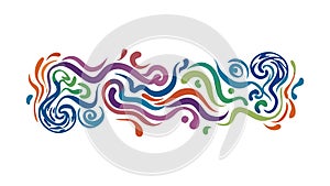 Organic Wavy Line Pattern - Abstract Design Fluid Movement Art, vector design Generative AI