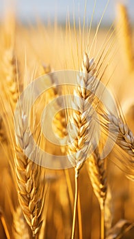 Organic Wheat Closeup in the Field