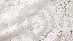 Organic White Lace Fabric With Bloomcore Style And Meticulous Craftsmanship