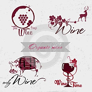 Organic wine logo.