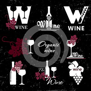 Organic wine logo.