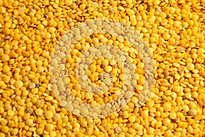 Organic yellow thoor dal background.