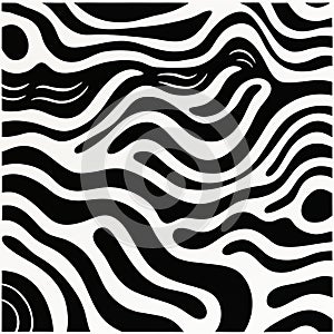 Organic Zebra Patterns: Bold And Playful Doodle Poster