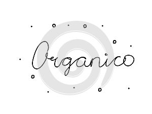 Organico phrase handwritten with a calligraphy brush. Organic in italian. Modern brush calligraphy. Isolated word black photo