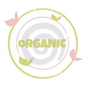 organics with inscriptions for use on labels