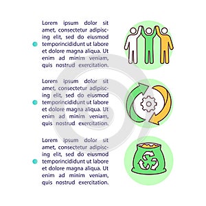 Organics recycling initiatives concept icon with text