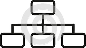 Organigram icon chart