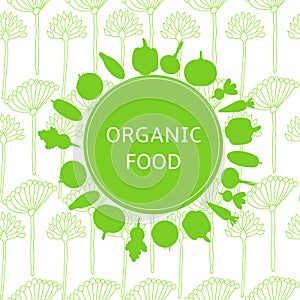 Organik food poster, background