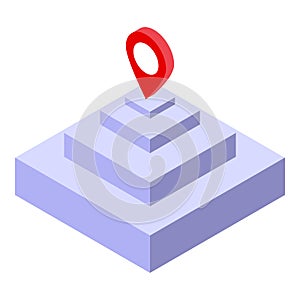 Organisation hierarchy icon, isometric style