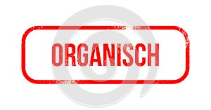 Organisch - red grunge rubber, stamp