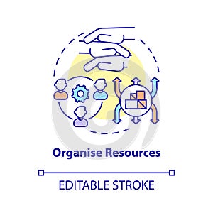 Organise resources concept icon