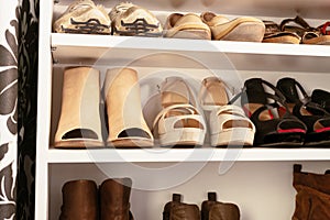 Organised wardrobe, the shoe storage