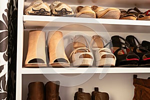 Organised wardrobe, the shoe storage