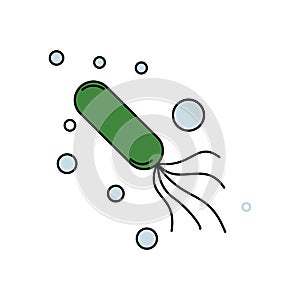 organism medicine virus line icon. element of bacterium virus illustration icons. signs symbols can be used for web logo mobile