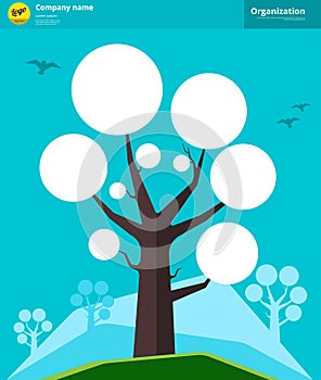 Organization chart tree concept. Vector illustration