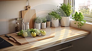 organization counter kitchen