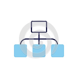 Organization Flat related vector icon