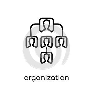 Organization icon. Trendy modern flat linear vector Organization
