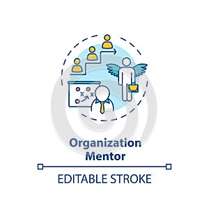 Organization mentor concept icon