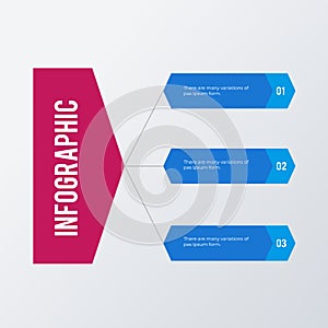 Organization structure infographic template design. Business concept infograph with 3 options, steps or processes. Vector