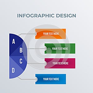 Organization structure infographic template design. Business concept infograph with 4 options, steps or processes. Vector