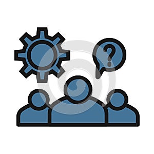 Organization Structure, Workflow line isolated vector icon can be easily modified and edit