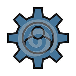 Organization Structure, Workflow line isolated vector icon can be easily modified and edit