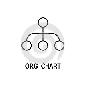 Organizational chart icon. Element of business structure icon for mobile concept and web apps. Thin line organizational chart icon