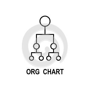 Organizational chart icon. Element of business structure icon for mobile concept and web apps. Thin line organizational chart icon