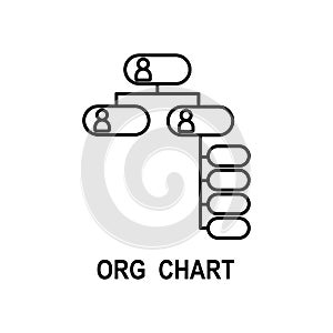 Organizational chart icon. Element of business structure icon for mobile concept and web apps. Thin line organizational chart icon
