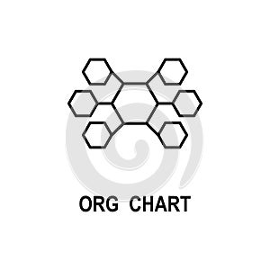 Organizational chart icon. Element of business structure icon for mobile concept and web apps. Thin line organizational chart icon