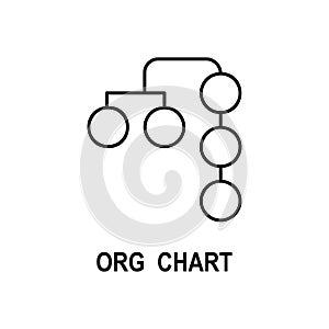 Organizational chart icon. Element of business structure icon for mobile concept and web apps. Thin line organizational chart icon