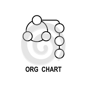 Organizational chart icon. Element of business structure icon for mobile concept and web apps. Thin line organizational chart icon