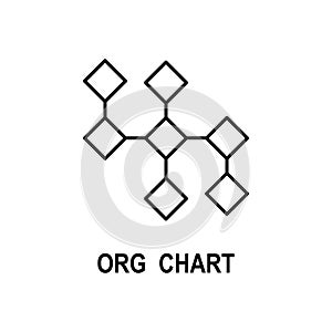 Organizational chart icon. Element of business structure icon for mobile concept and web apps. Thin line organizational chart icon