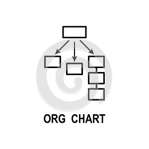 Organizational chart icon. Element of business structure icon for mobile concept and web apps. Thin line organizational chart icon