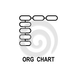 Organizational chart icon. Element of business structure icon for mobile concept and web apps. Thin line organizational chart icon