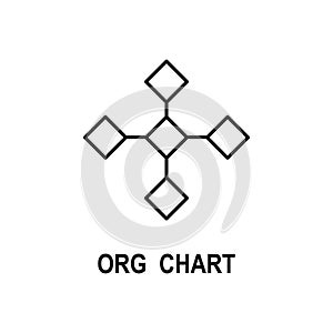 Organizational chart icon. Element of business structure icon for mobile concept and web apps. Thin line organizational chart icon