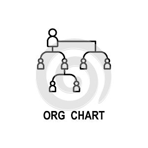 Organizational chart icon. Element of business structure icon for mobile concept and web apps. Thin line organizational chart icon