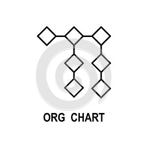 Organizational chart icon. Element of business structure icon for mobile concept and web apps. Thin line organizational chart icon