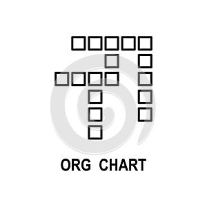 Organizational chart icon. Element of business structure icon for mobile concept and web apps. Thin line organizational chart icon