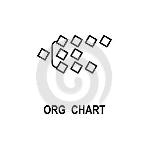 Organizational chart icon. Element of business structure icon for mobile concept and web apps. Thin line organizational chart icon